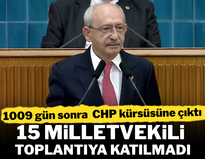 Kılıçdaroğlu 1009 gün sonra çıktığı CHP kürsüsünde beklediği ilgiyi göremedi