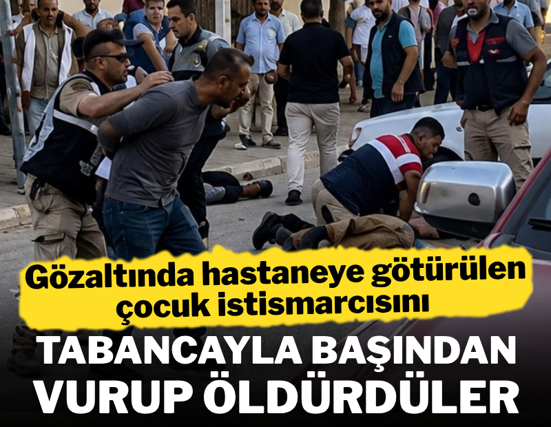 Çocuk istismarcısına hastane bahçesinde infaz