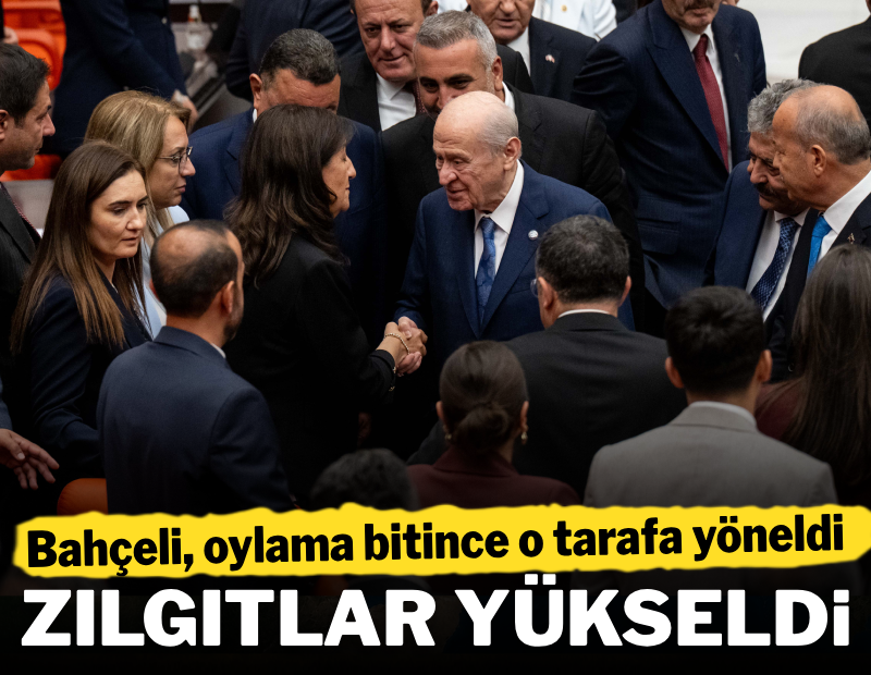 Bahçeli oylama sonunda zılgıtlarla karşılandı