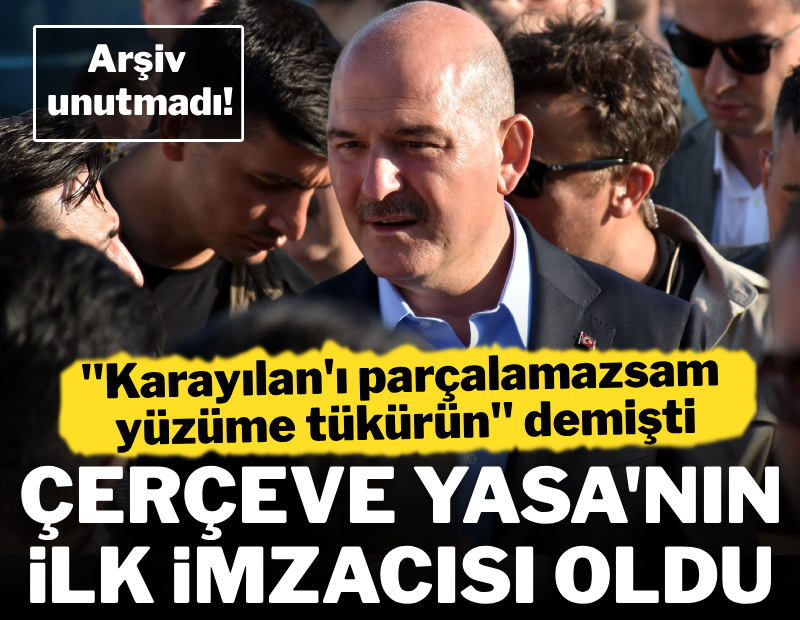 "Karayılan'ı parçalamazsam yüzüme tükürün" demişti, Çerçeve Yasa'nın ilk imzacısı oldu