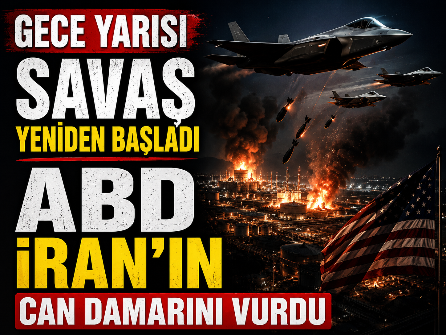 Gece yarısı savaş yeniden başladı: ABD, İran'ı can damarından vurdu
