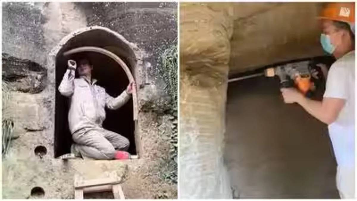 7 yıl boyunca dağı oydu: İki katlı ev yaptı