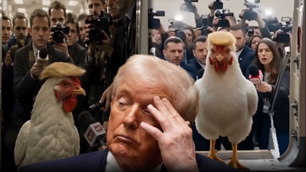 İran medyası Trump'ı tavuğa çevirdi