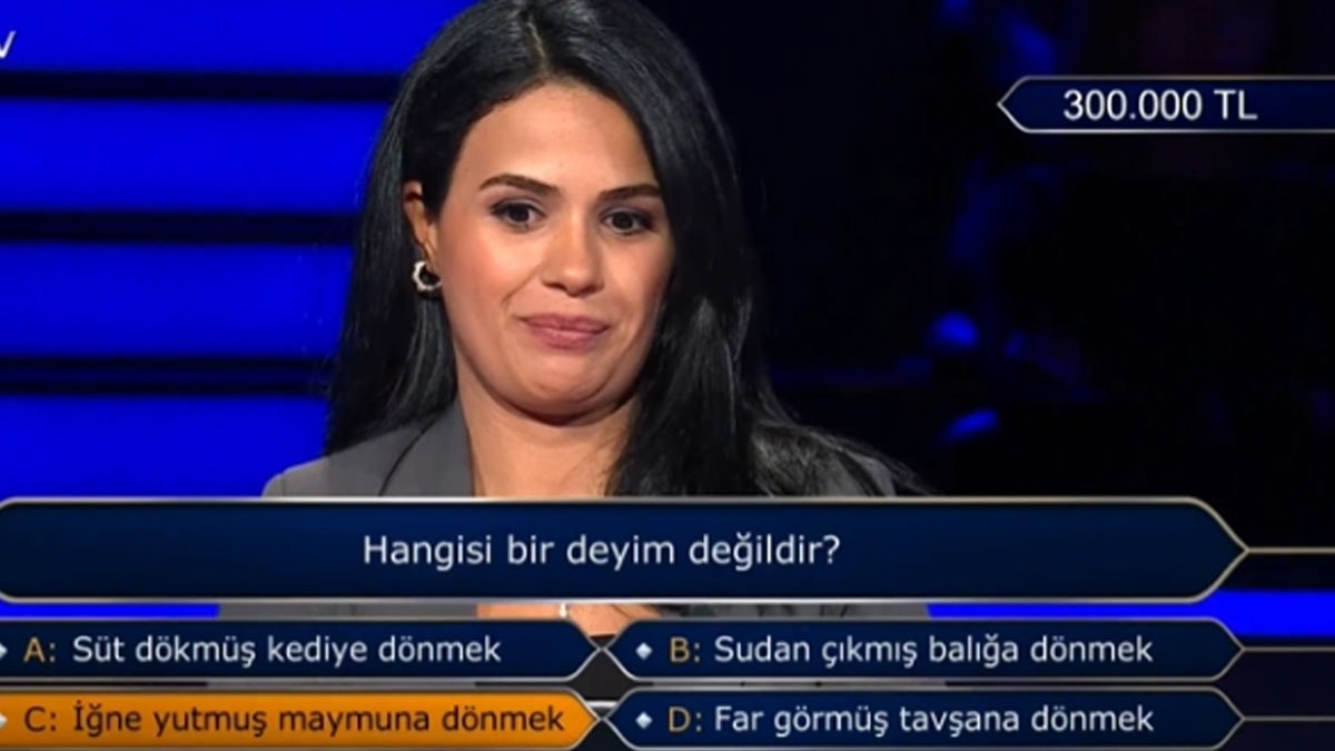 300 bin TL değerinde sorunun cevabını bilemedi