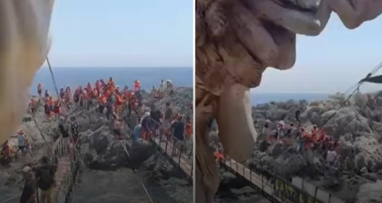 Ölüdeniz'de tatil kabusa döndü! Tur teknesinde korku dolu anlar