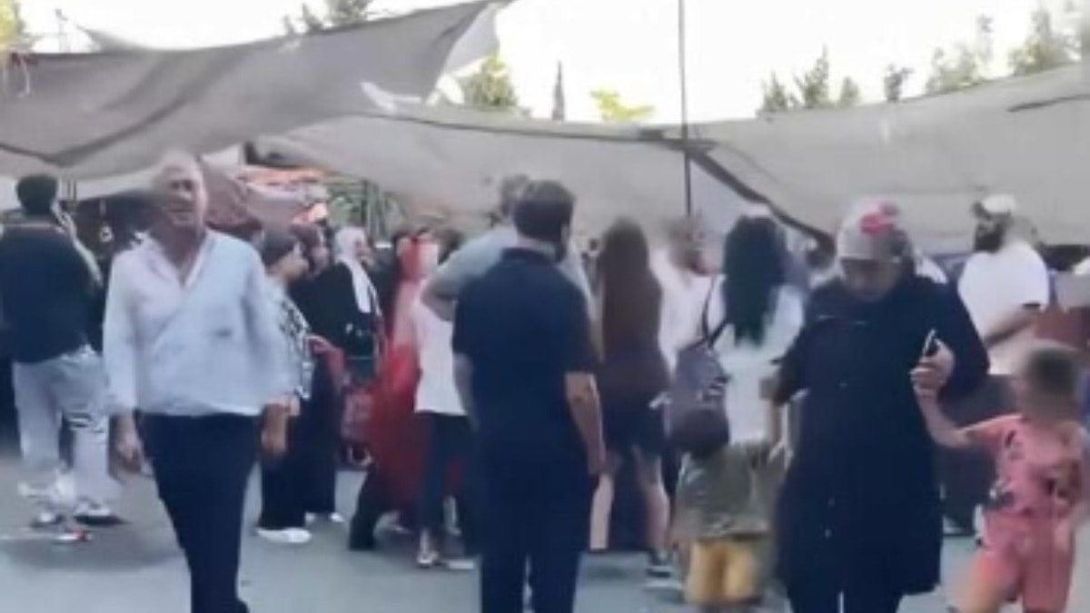 Beyoğlu'ndaki pazarda akılalmaz olay!