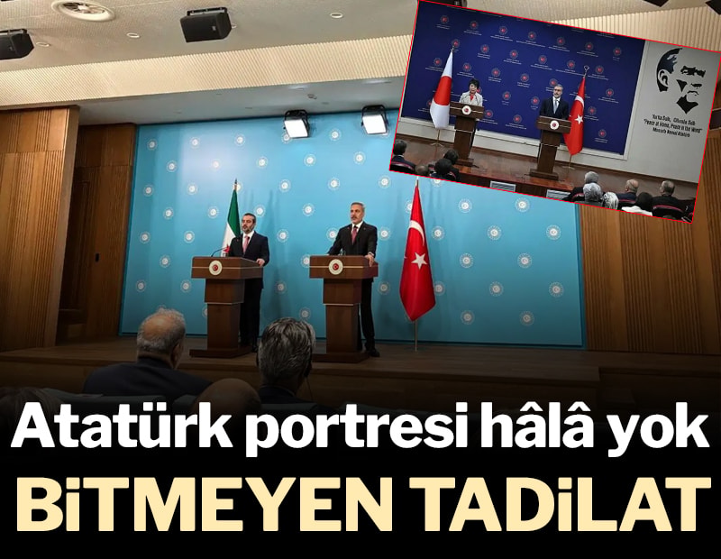 Bitmeyen 'tadilat! Atatürk portresi hâlâ yok