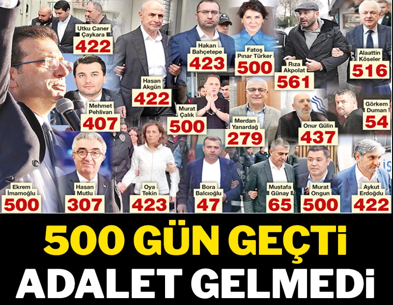 500 gün geçti adalet gelmedi