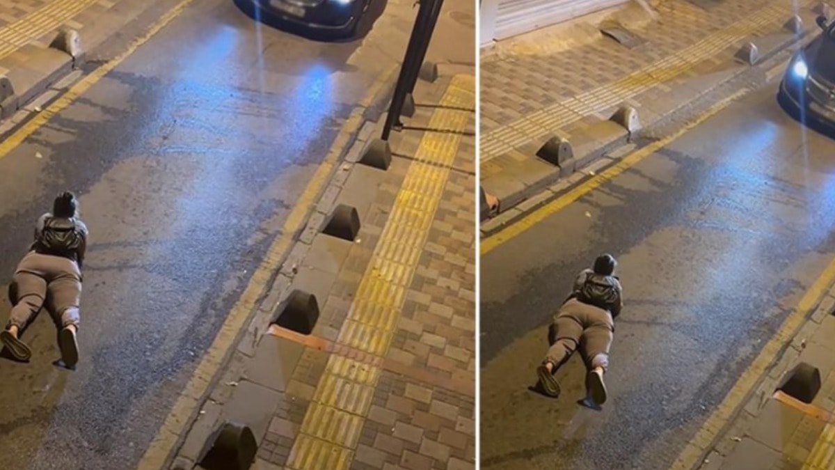 İstanbul'da akılalmaz olay: Yolun ortasına yattı telefonuyla uğraştı