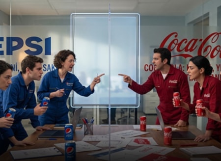 Coca Cola ve Pepsi'nin logo savaşıCoca-Cola'nın ambalaj, perakende ve dijital kanallarını kapsayan küresel marka kimliği yenilemesinin ardından rakip marka Pepsi, sosyal medyada yayımladığı parodi videosuyla eski logosuna sadık kaldığını eğlenceli bir dille duyurdu.