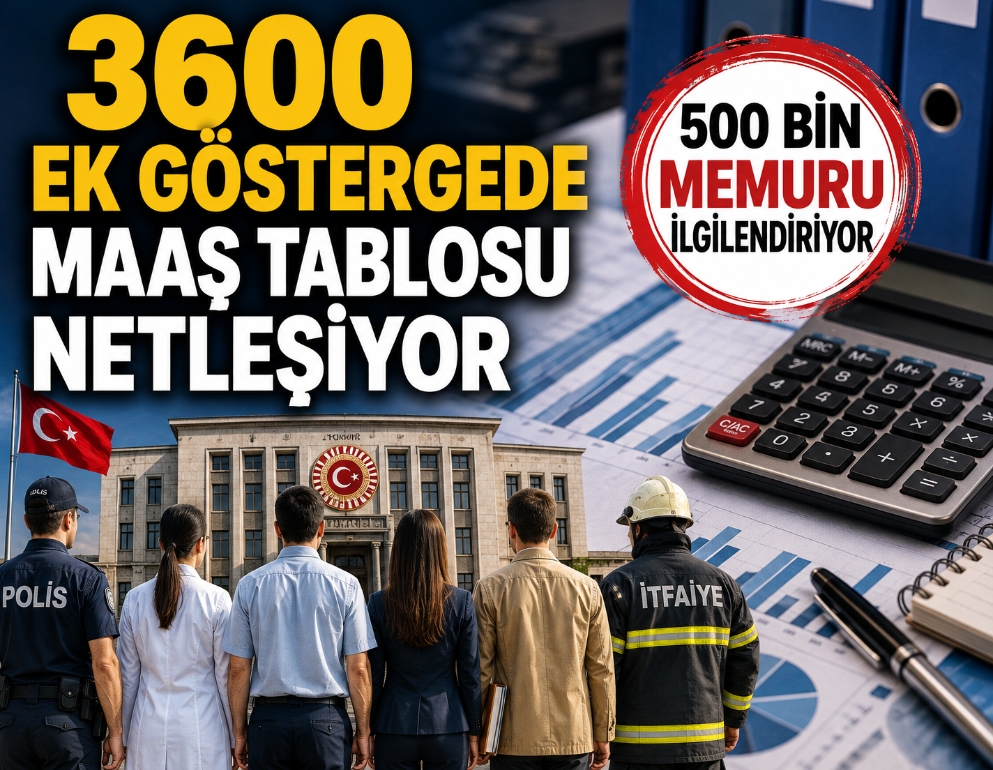 3600 ek göstergede maaş tablosu netleşiyor: 500 bin memuru ilgilendiriyor