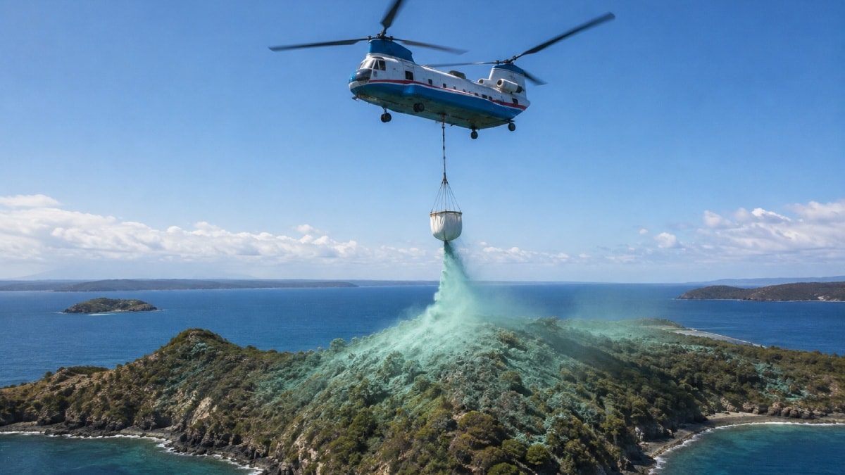 550 ton zehri helikopterlerle adaya bırakacaklar