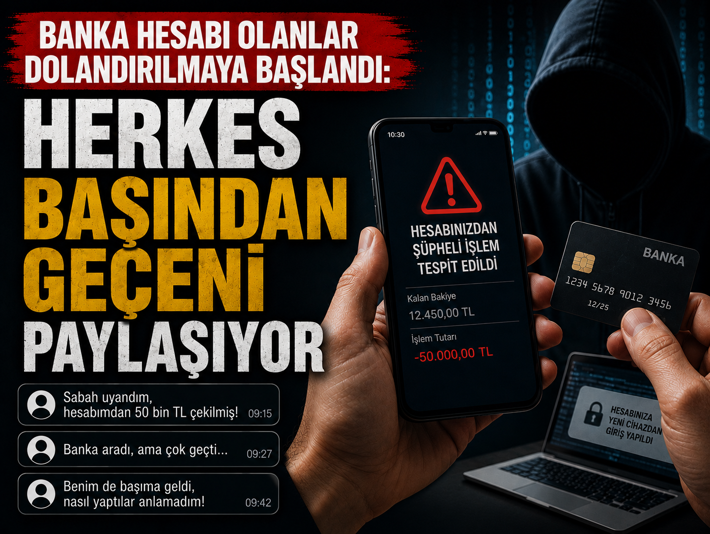 Banka hesabı olanlar dolandırılmaya başlandı: Herkes başından geçeni paylaşıyor