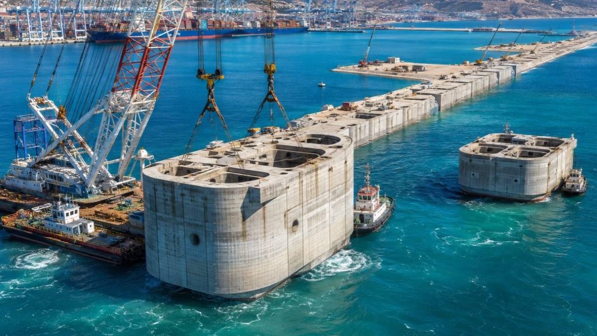 Akdeniz'in dibine 106 dev beton blok indirdiler