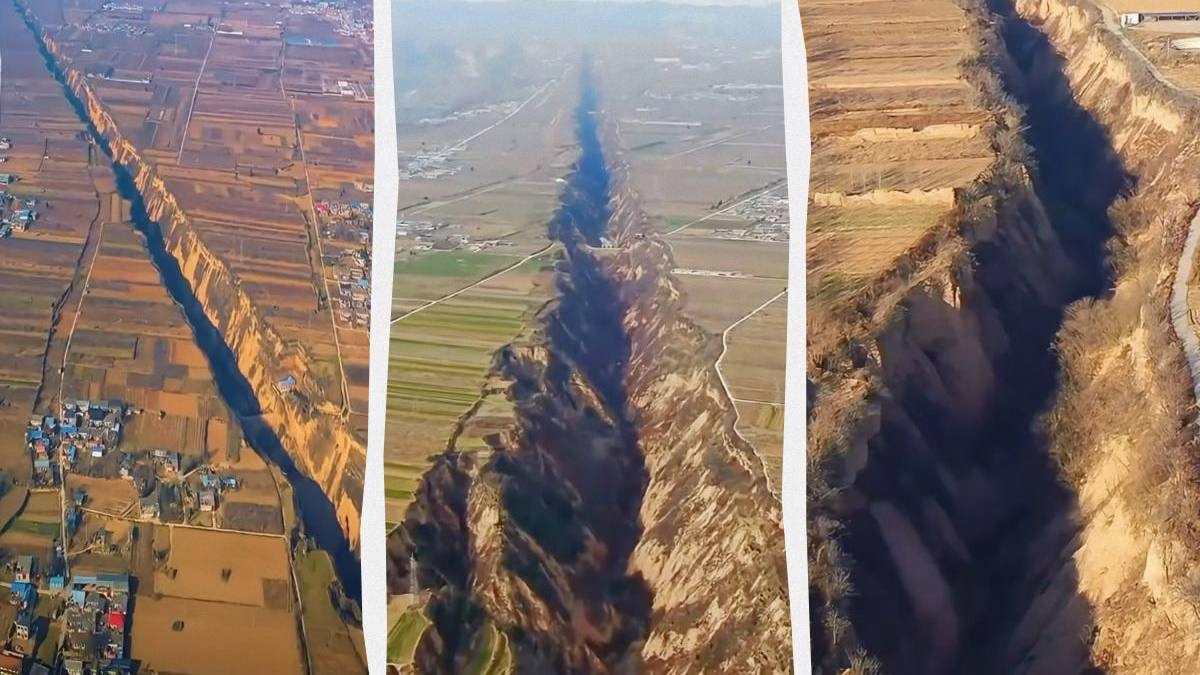 Ülkeyi boydan boya fermuar gibi ikiye böldü: Çatlak giderek büyüyor
