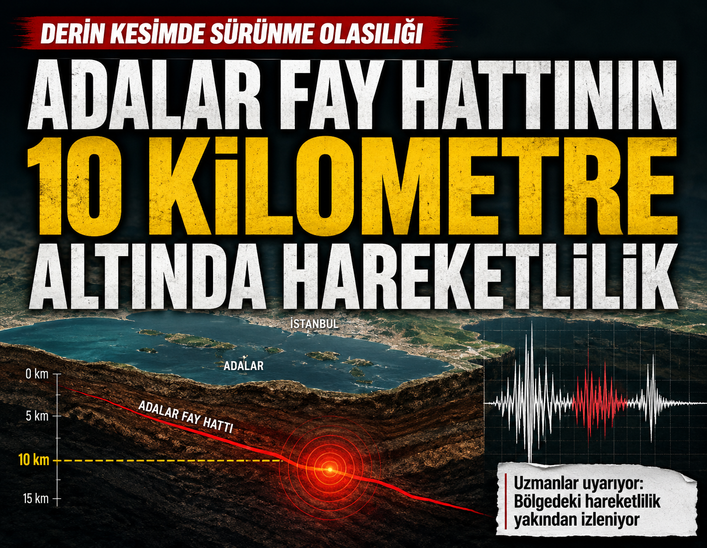 Adalar fay hattının 10 kilometre altında hareketlilik: Derin kesimde sürünme olasılığı