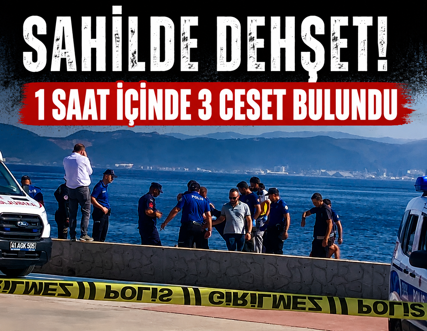 Kocaeli’nde sahilde 1 saat içinde 3 ceset bulundu
