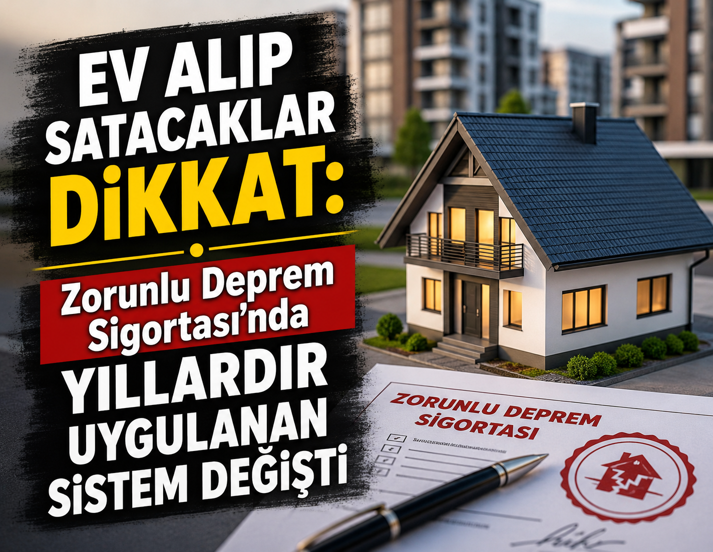 Ev alıp satacaklar dikkat: Zorunlu Deprem Sigortası'nda yıllardır uygulanan sistem değişti