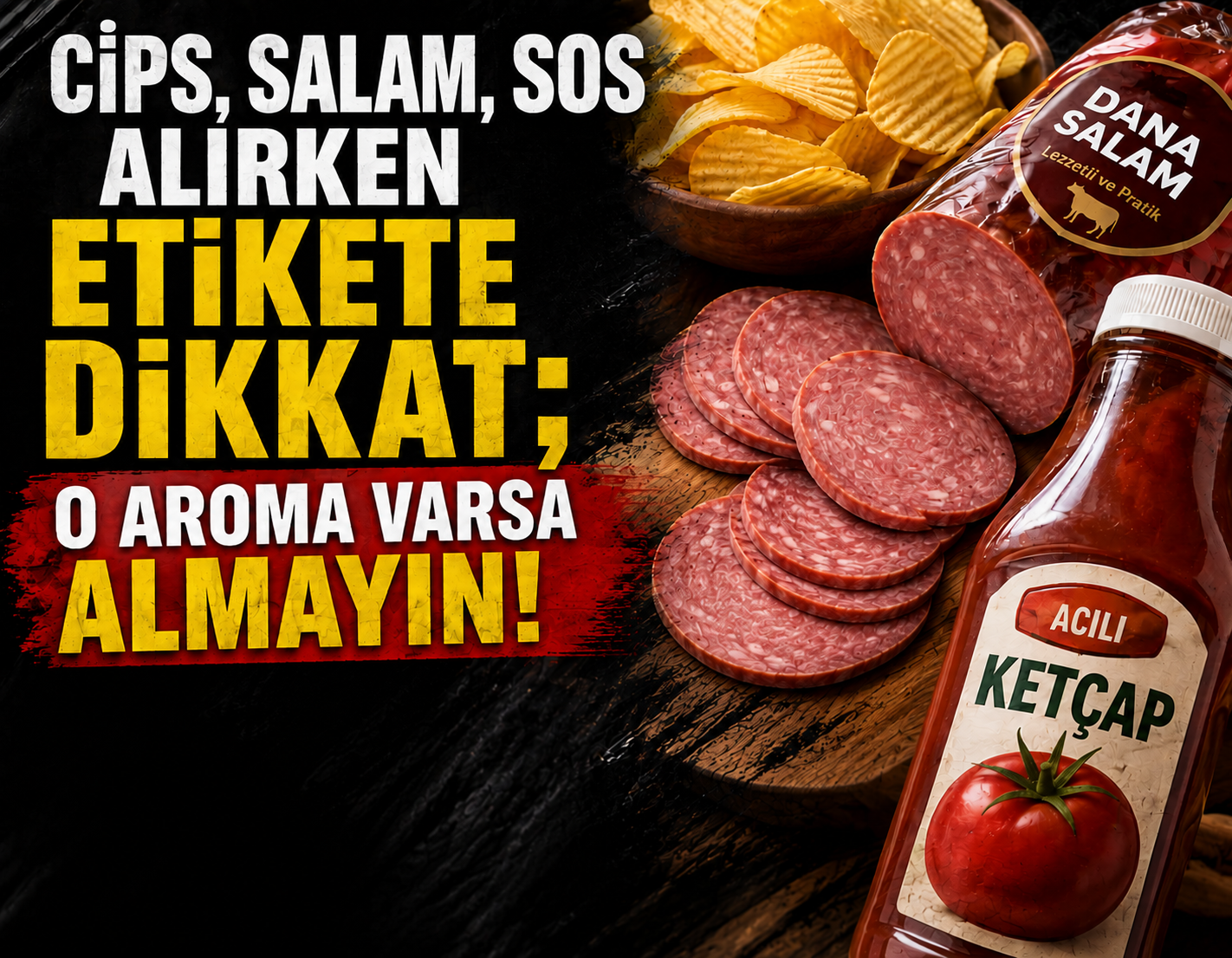 Cips, salam, sos alırken etikete dikkat: O aroma varsa almayın!