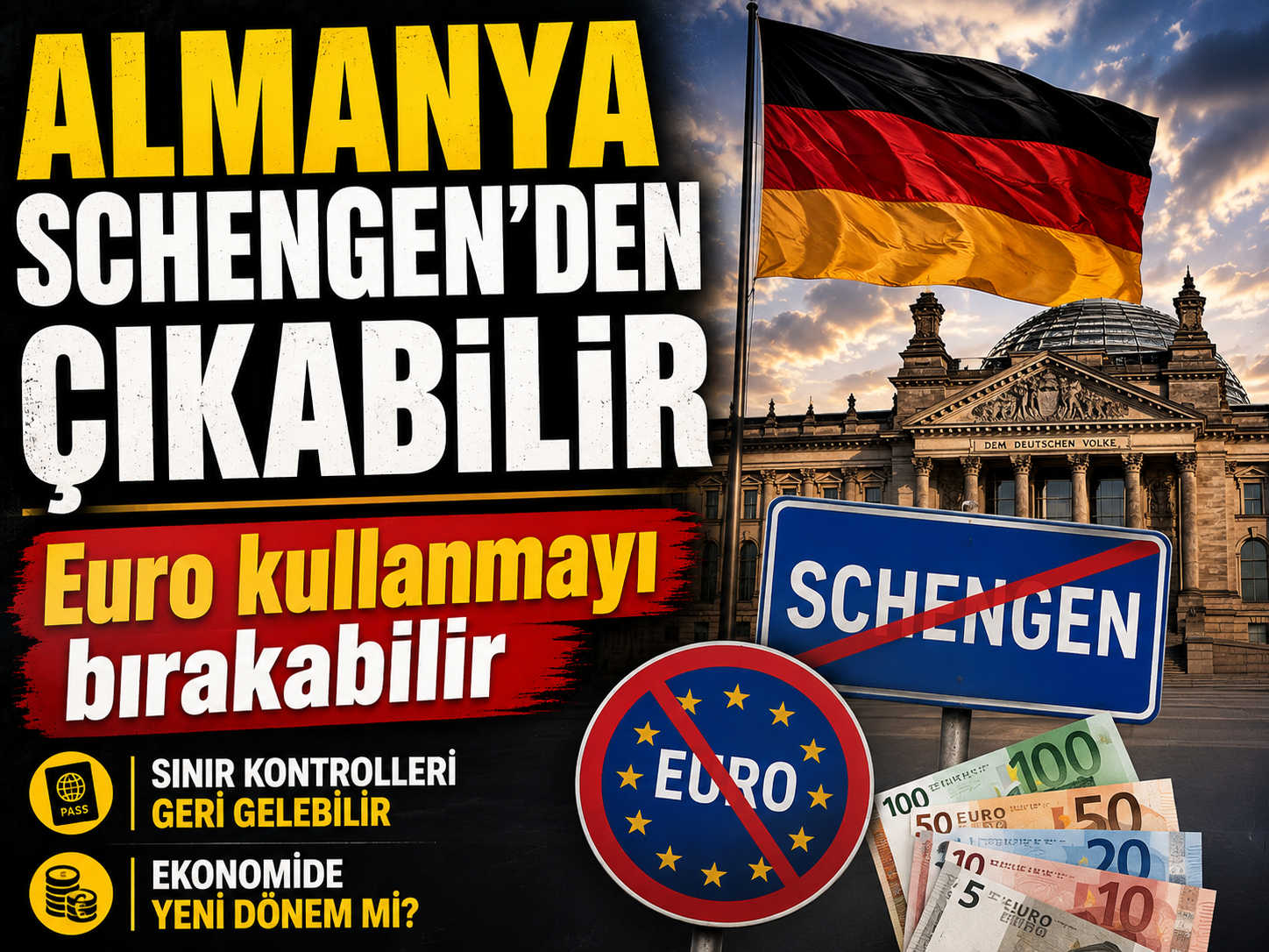 Almanya Schengen'den çıkabilir, Euro kullanmayı bırakabilir