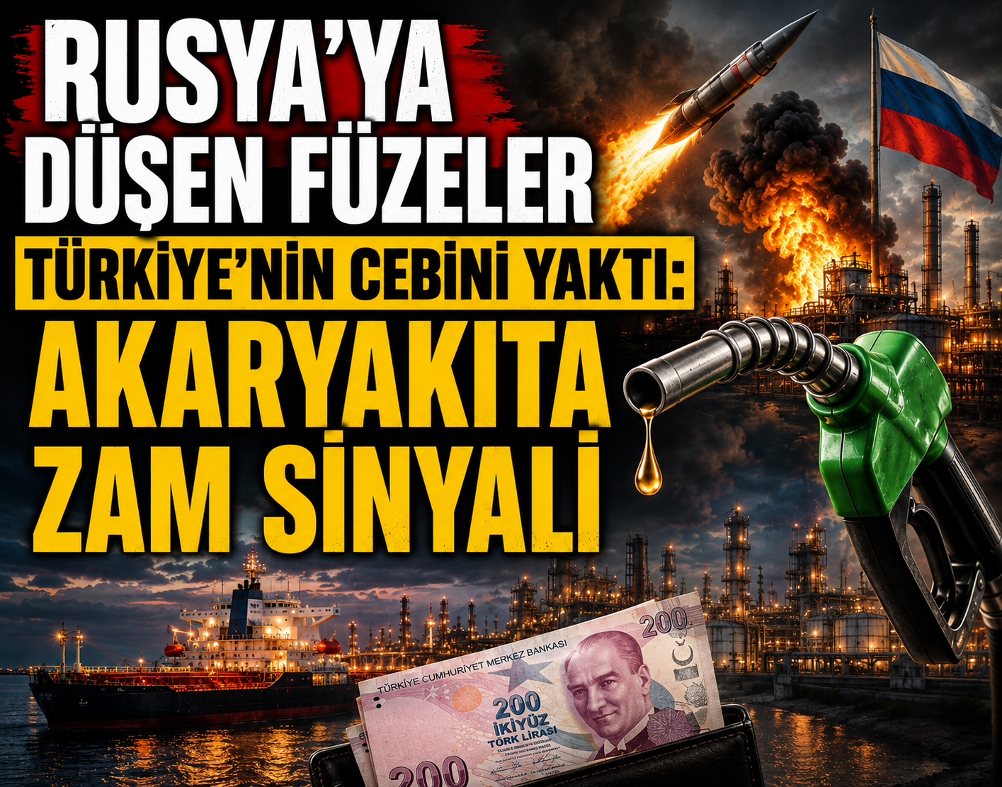 Rusya'ya düşen füzeler Türkiye'nin cebini yaktı: Akaryakıta zam sinyali