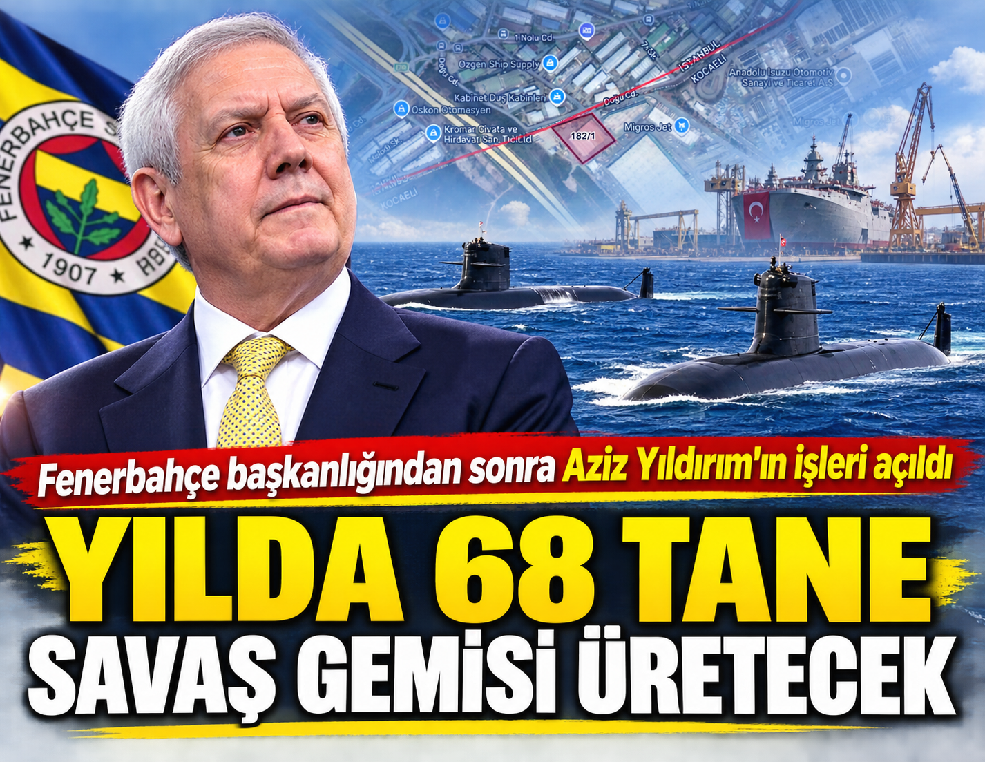 Aziz Yıldırım'ın işleri açıldı: Kocaeli'de üretip İstanbul'da suya indirecek
