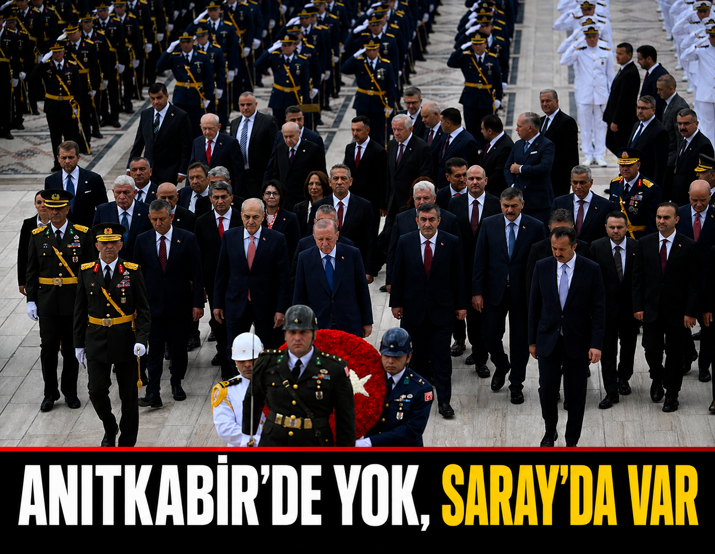 Anıtkabir'de yok, Saray'da var