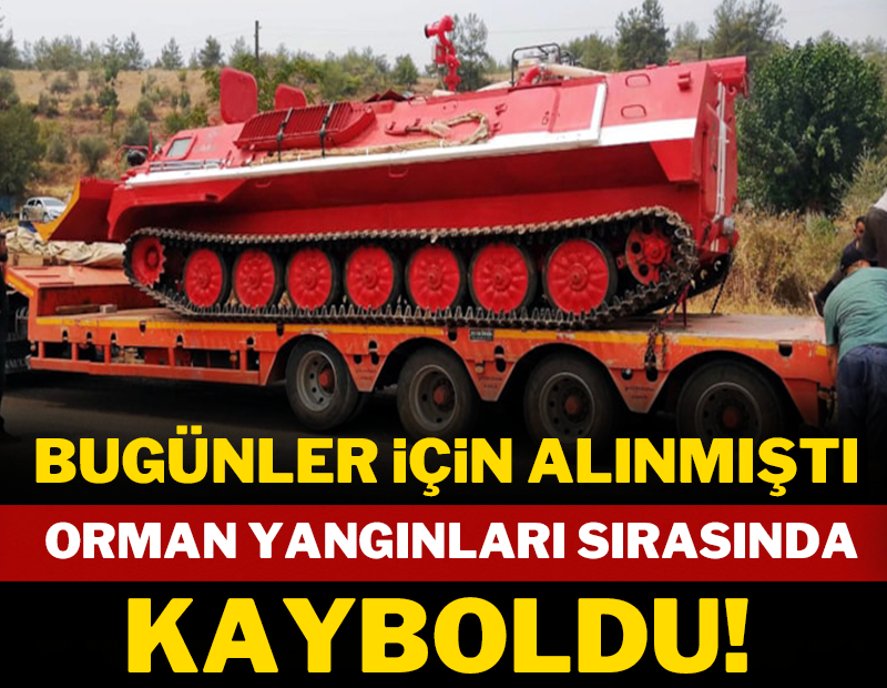 Bugünler için alınmıştı, orman yangınları sırasında kayboldu
