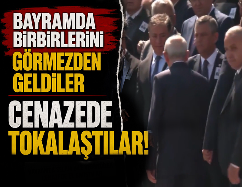 Bayramda birbirlerini görmezden gelmişlerdi; Cenazede tokalaştılar