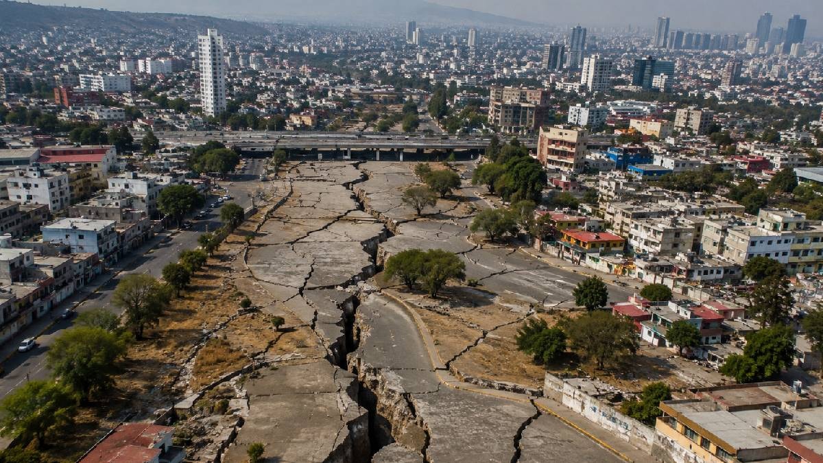 Yeraltı suları çekilince şehir çökmeye başladı: Sokaklar ve binalar ikiye bölünüyor