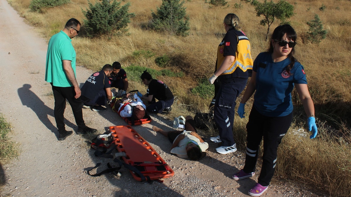 Aksaray'da takla atan araçta 5 kişi yaralandı