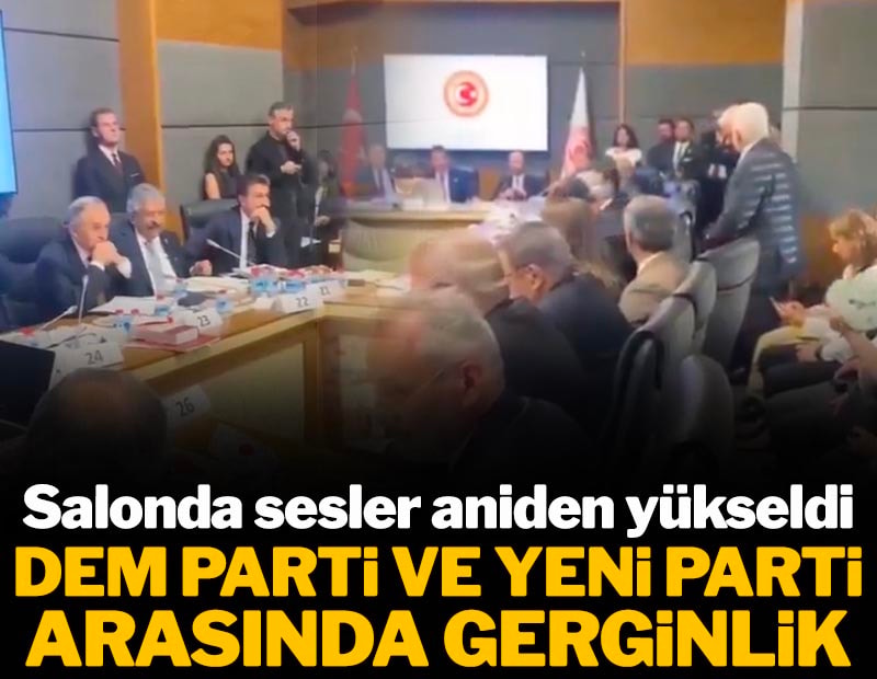 DEM Parti ve YENİ Parti arasında 'Demirtaş' gerginliği! Salonda sesler aniden yükseldi