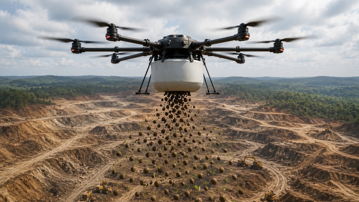 Altın madeninden geriye çorak arazi kalmıştı: Dronlarla binlercesini bıraktılar