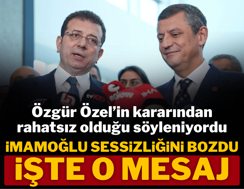 Ekrem İmamoğlu'ndan Özgür Özel'e 'yürekten' destek