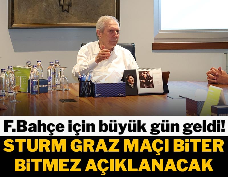 Fenerbahçe için büyük gün geldi! Sturm Graz maçı biter bitmez açıklanacak