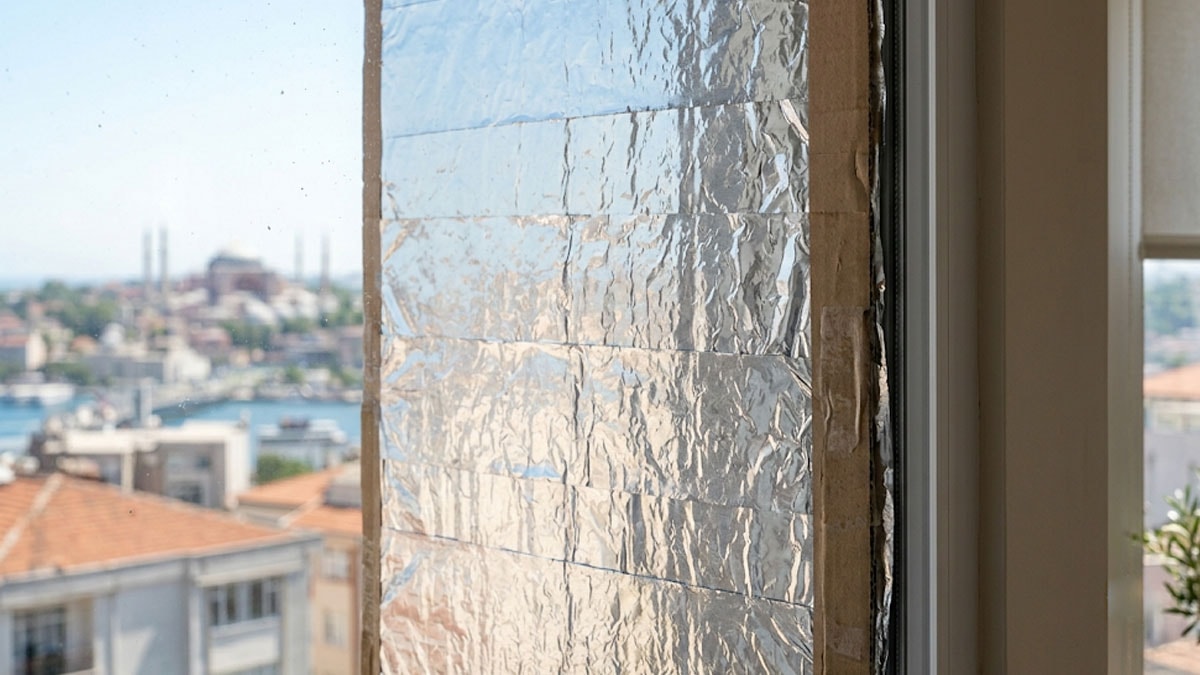 Pencerenize alüminyum folyo serin çağrısı yapıldı: Anında etki ediyor