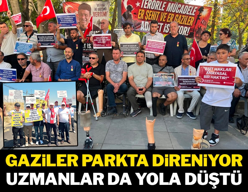 Gaziler parkta direniyor uzmanlar da yola düştü
