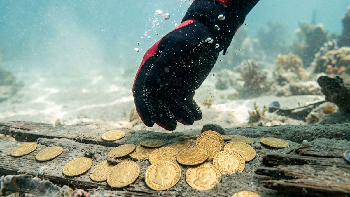 Suyun altında 143 milyonluk altın hazinesi buldu 