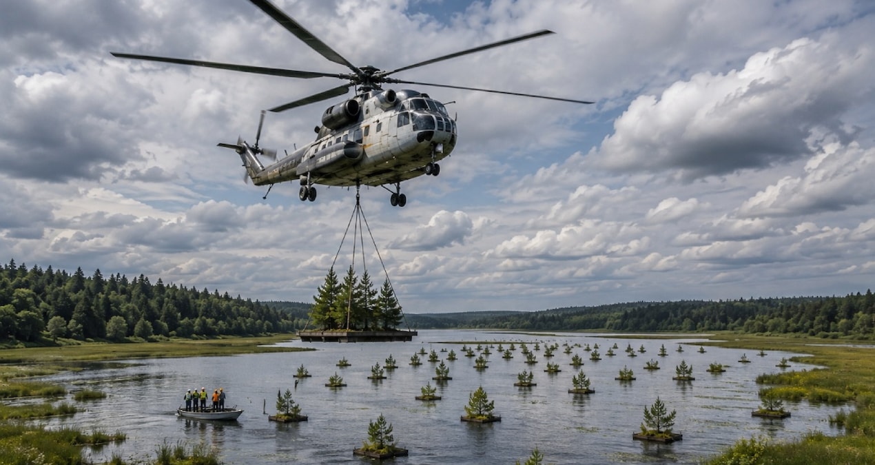 Onlarcasını helikopterle bataklığa bıraktılar