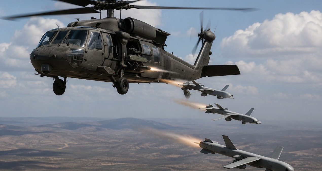 Yeni teknoloji ilk kez sahaya çıktı: Savaş helikopterinden peş peşe İHA fırlattılar