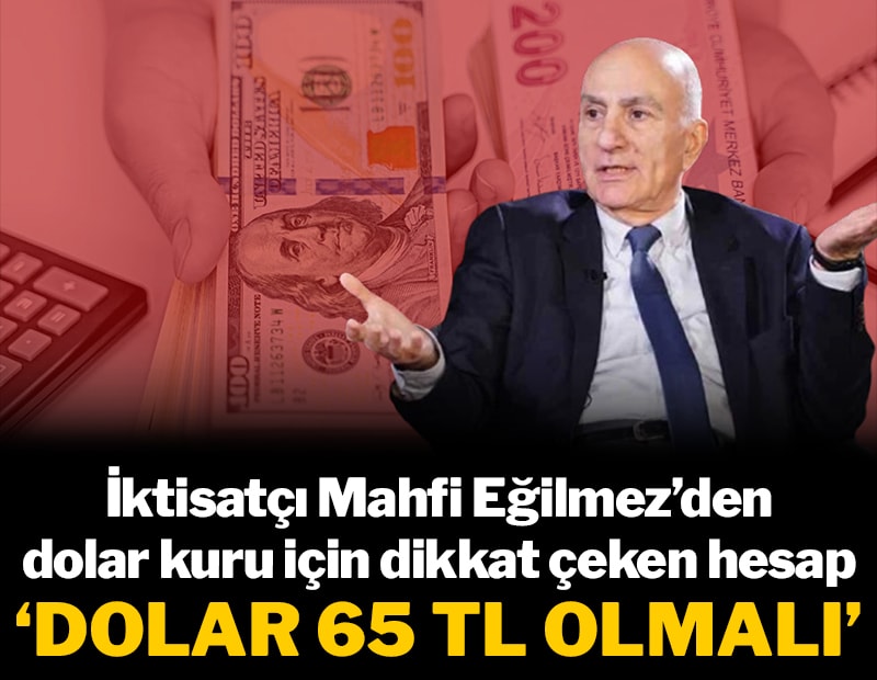 Mahfi Eğilmez hesapladı: 'Dolar 65 lira olmalı'