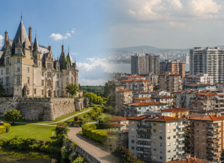 Avrupa’da şato almak İstanbul’un 5 ilçesinden ev almaktan ucuzİstanbul'daki gayrimenkul piyasasındaki yükseliş ezber bozmaya devam ediyor. Güncel verilere göre İstanbul’un 5 ilçesindeki ortalama konut metrekare fiyatları, Avrupa’daki tarihi şatoların ortalama metrekare fiyatını geride bıraktı. Beşik