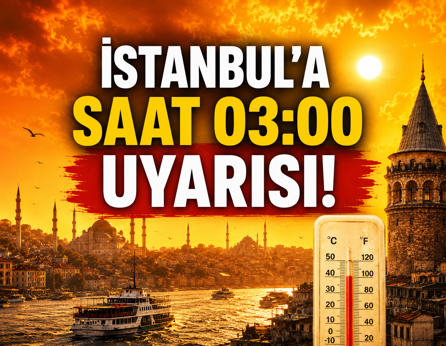 İstanbul'a saat 03:00 uyarısı!