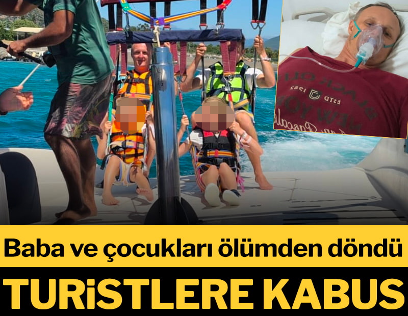Turistlere kabus! Baba ve çocukları ölümden döndü