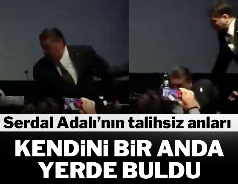 Serdal Adalı'nın talihsiz anları! Kendisini bir anda yerde buldu