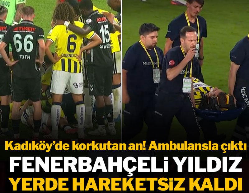 Fenerbahçeli yıldız yerde hareketsiz kaldı: Kadıköy'de korkutan an