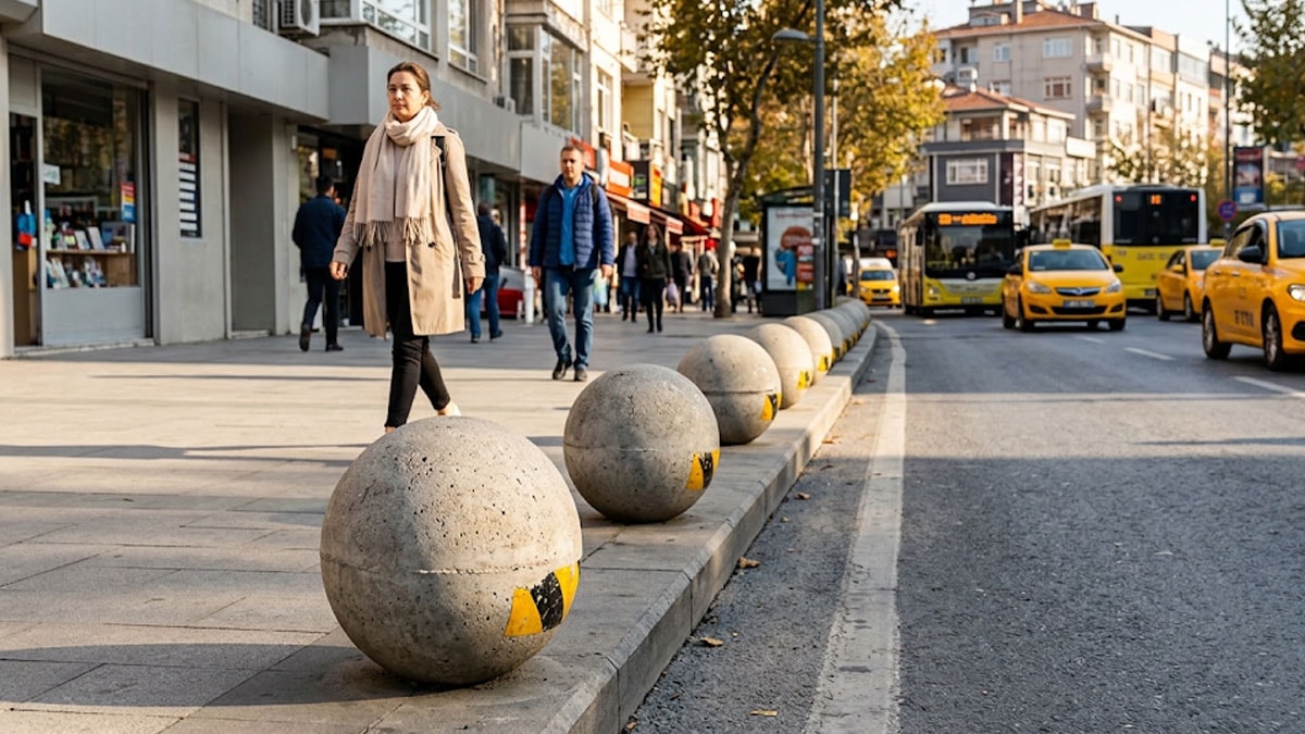Sokakta her gün yanından geçtiğimiz beton kürelerin gerçek amacı ortaya çıktı
