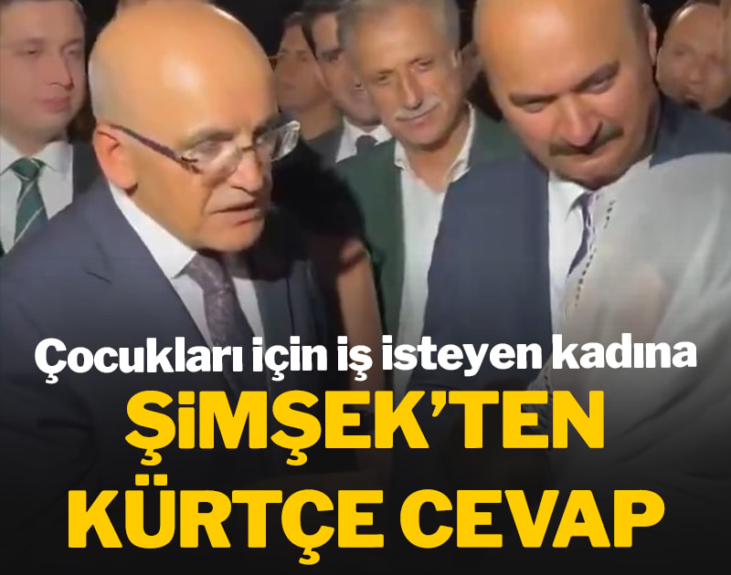 Çocukları için iş isteyen kadına Mehmet Şimşek'ten Kürtçe cevap