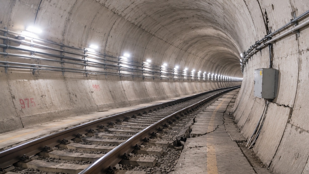 Uydudan tesadüfen fark ettiler: Metro hattının altı çökmeye başlamış