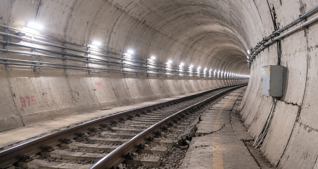 Uydudan tesadüfen fark ettiler: Metro hattının altı çökmeye başlamış